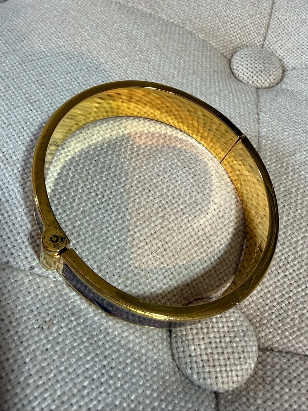 MacKenzie-Childs Gold-Tone Bracelet with Purple Enamel Inlay